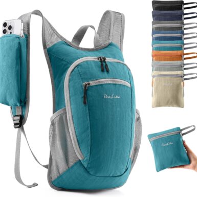 Uselike 10L Small Hiking Backpack Travel Daypack Lightweight Packable Back Pack for Women Men(Teal Blue)