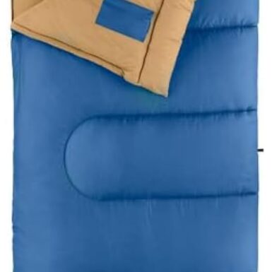 Coleman Brazos 20/30°F Adult Cool-Weather Sleeping Bag with No-Snag Zipper & Stuff Sack, Machine Washable, Great for Camping, Traveling, Guests, & More